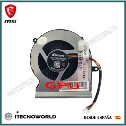 Ventilador GPU MSI GE65 Raider 9SF 9SE GP65 Leopard 9SD 9SF MS-16U2 16U1 5VDC - 1A CONECTOR: 4pin PAAD06015SL